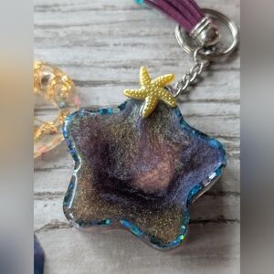 Resin star Bag Charm Keychain